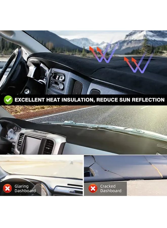 Black Dashboard Cover Mat For 2005 2011 Toyota Vitz Daihatsu Charade XP90 Hatchback Easy Installation - Image 5